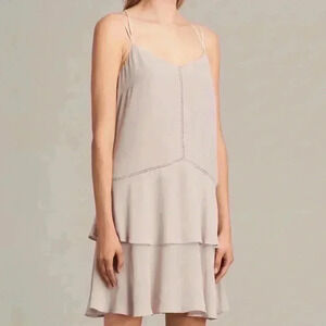 All Saints Karin Spaghetti Strap Blush Pale Pink Summer Dress